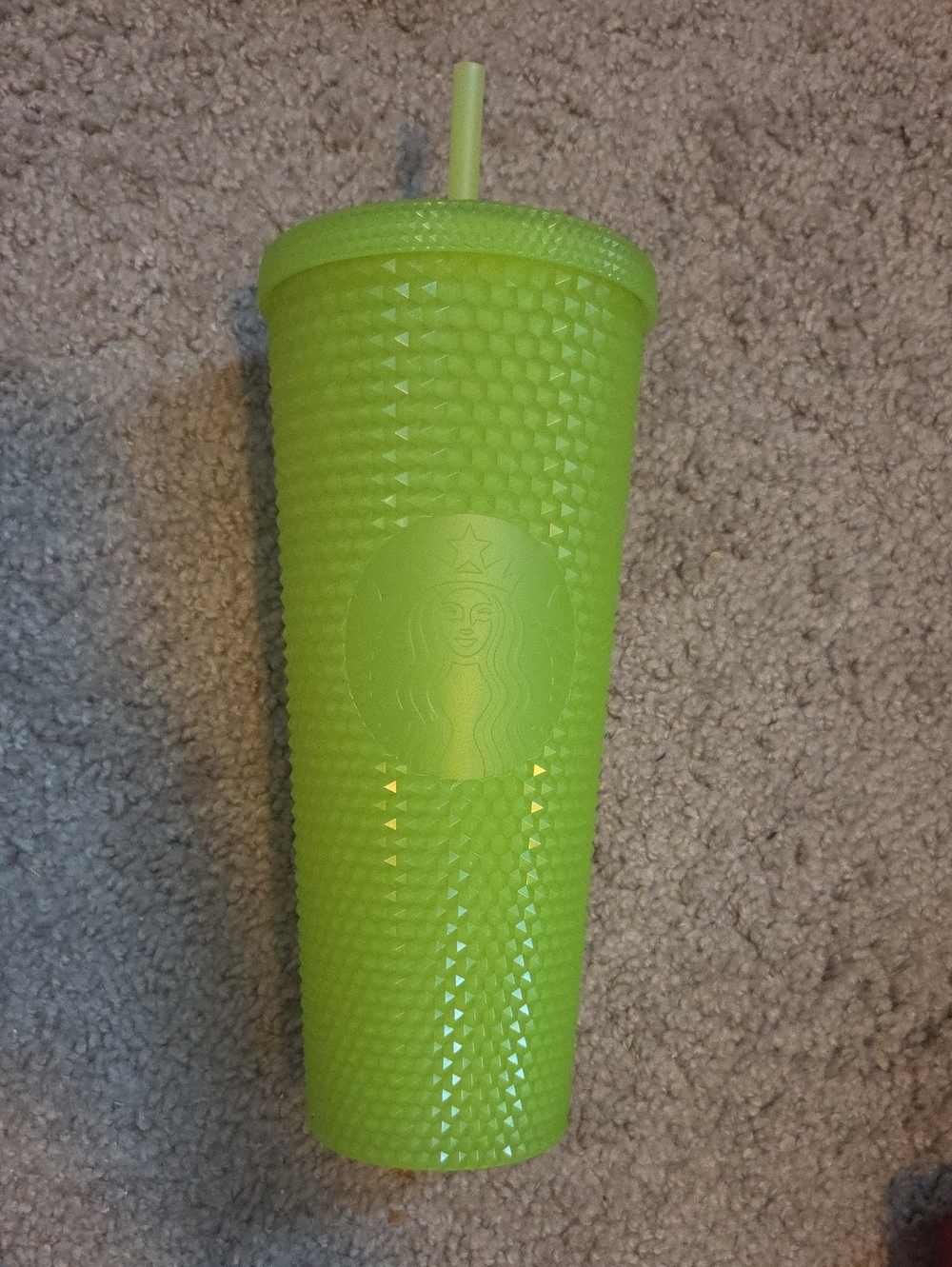 Starbucks Neon Lime Studded Tumbler with Matching Straw